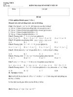 Bài kiểm tra đại số 9 t 59