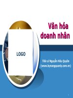 bài giảng văn hóa doanh nhân
