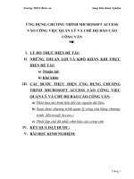 skkn ỨNG DỤNG CHƯƠNG TRÌNH MICROSOFT ACCESS vào CÔNG VIỆC QUẢN lý và CHẾ độ báo cáo CÔNG văn