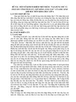 môt vì kinh nghiêm day hoc