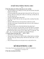 Sơ kết tháng 3, kế hoạch tháng 4