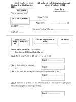 ĐỀ THI HSG CẤP HUYỆN ( 2012-2013) MÔN TOÁN  LỚP 4