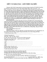 dien van khai mac dai hoi doan