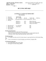 ĐỀ CƯƠNG AUTOMAT và NGÔN NGỮ HÌNH THỨC