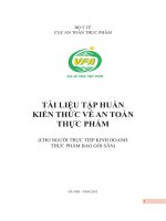 KIẾN THỨC VỀ AN TOÀN THỰC PHẨM (CHO NGƯỜI TRỰC TIẾP KINH DOANH THỰC PHẨM BAO GÓI SẴN)