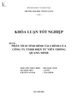 phân tích tình hình tài chính của công ty tnhh điệ tử viễn thông quang minh