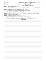 Kiểm tra chương IVĐại Số 9