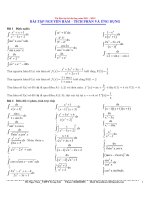 Bài tập tích phân rất hay