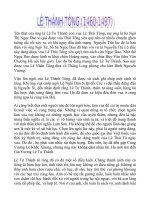 TIỂU SỬ VUA LÊ THÁNH TÔNG