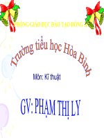 bài giảng kĩ thuật lớp 4