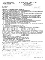 ĐỀ THI THỬ ĐẠI HỌC CHU VĂN AN NINH THUAN