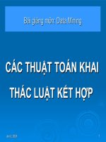 CÁC THUẬT TOÁN KHAI THÁC LUẬT kết hợp