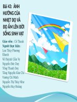 ảnh hưởng của nhiệt độ và độ ẩm lên đời sống sinh vật - giáo án tham khảo bồi dưỡng thao giảng, thi giáo viên giỏi sinh học lớp 9 (1)