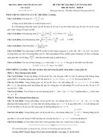 Đề thi thử Chuyên Hưng Yên