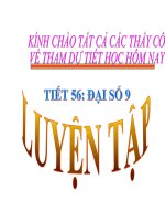 Tiết 56 luyện tập (đại số 9)