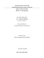 ĐỀ CƯƠNG MÔN HỌC  Môn:  Phân tích diễn ngôn