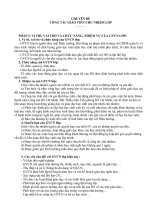 CÔNG TÁC GIÁO VIÊN CHỦ NHIỆM LỚP