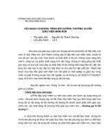 Kế hoặch bồi dưỡ thường xuyên của giáo viên Mầm Non