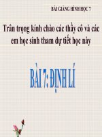 bài giảng hình học 7 chương 1 bài 7 định lí