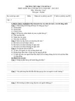 ĐỀ THI HKII KHOA HỌC LỚP 5