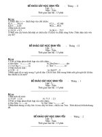 Đề thi khảo sát học sinh yếu lớp 5