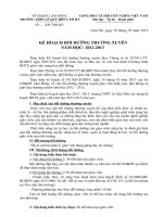 Kế hoạch BDTX Bồi dưỡng thường xuyên của trường