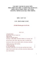 Tài liệu chuẩn kiến thức kĩ năng môn Ngữ văn THCS