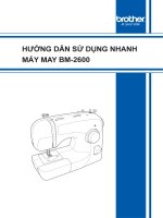 Hướng dẫn sử dụng nhanh máy may BM 2600