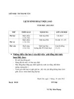 Lịch sinh hoạt đội