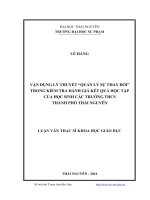 vận dụng lý thuyết quản lý sự thay đổi trong kiểm tra đánh giá kết quả học tập của học sinh các trường thcs thành phố thái nguyên