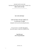 ĐỀ CƯƠNG MÔN HỌC  NGÔN NGỮ HỌC VỚI VIỆC NGHIÊN CỨU  VÀ GIẢNG DẠY VĂN HỌC