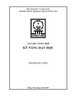 Kỹ năng và phương pháp dạy học, dạy nghề