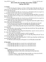 Đề cương Ôn tập HKII Công nghệ 9