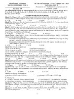 Thi thử Trực Ninh B