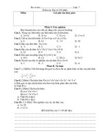 Đề kiểm tra 1 tiết chương IV đại số 7