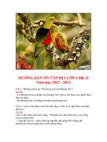 ôn tâp HK II môn Địa lớp 6_NH: 2012 - 2013