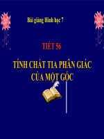 bài giảng hình học 7 chương 3 bài 5 tính chất tia phân giác của một góc