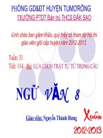 LUA CHON TRAT TU TU TRONG CAU