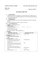 GIÁO ÁN SỐ 0 TRONG PHÉP TRỪ  LỚP 1 -PHẠM THỊ NGỌC ÁNH
