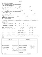 đề ôn toán - TV lớp 1 giữa kì 2
