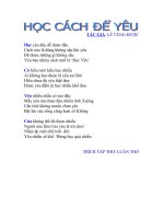 Học Cách Để Yêu