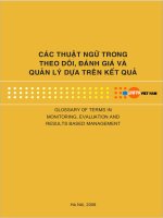 các thuật ngữ theo dõi, đánh giá và quản lý dựa trên kết quả