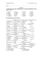 English 9 Test 1 - 2nd Sem