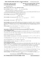 CHUYÊN RA ĐỀ THI THỬ ĐẠI HỌC