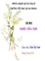 Tập đọc lớ 5: Công việc đầu tiên