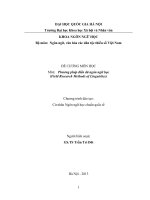 ĐỀ CƯƠNG MÔN HỌC  Môn:   Phương pháp điền dã ngôn ngữ học  (Field Research Methods of Linguistics)
