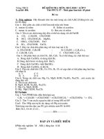 Đề-đáp án  Hóa 9 tiết 57
