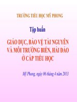 BÀI GIẢNG TAP HUAN TN,MT BIỂN -ĐẢO