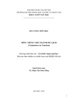 ĐỀ CƯƠNG MÔN HỌC     MÔN: TIẾNG VIỆT NGÀNH DU LỊCH (Vietnamese in Tourism)