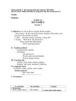 GIÁO ÁN TIẾNG ANH LỚP 3 MỚI